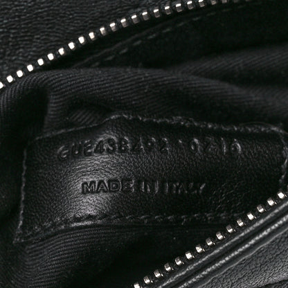 Saint Laurent Sheepskin Matelasse Chevron Monogram College Chain Wallet Black 7 of 11
