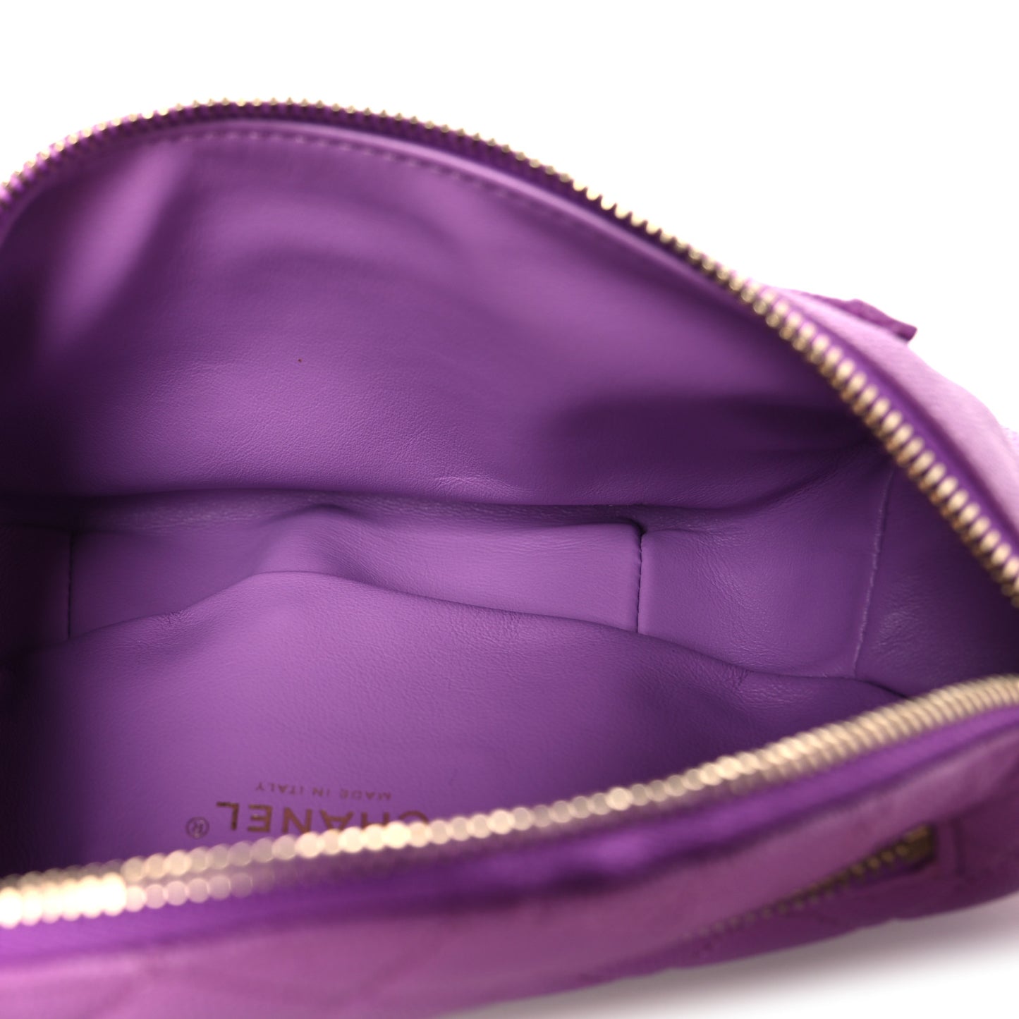 Caviar Quilted Filigree Waist Bag Purple
