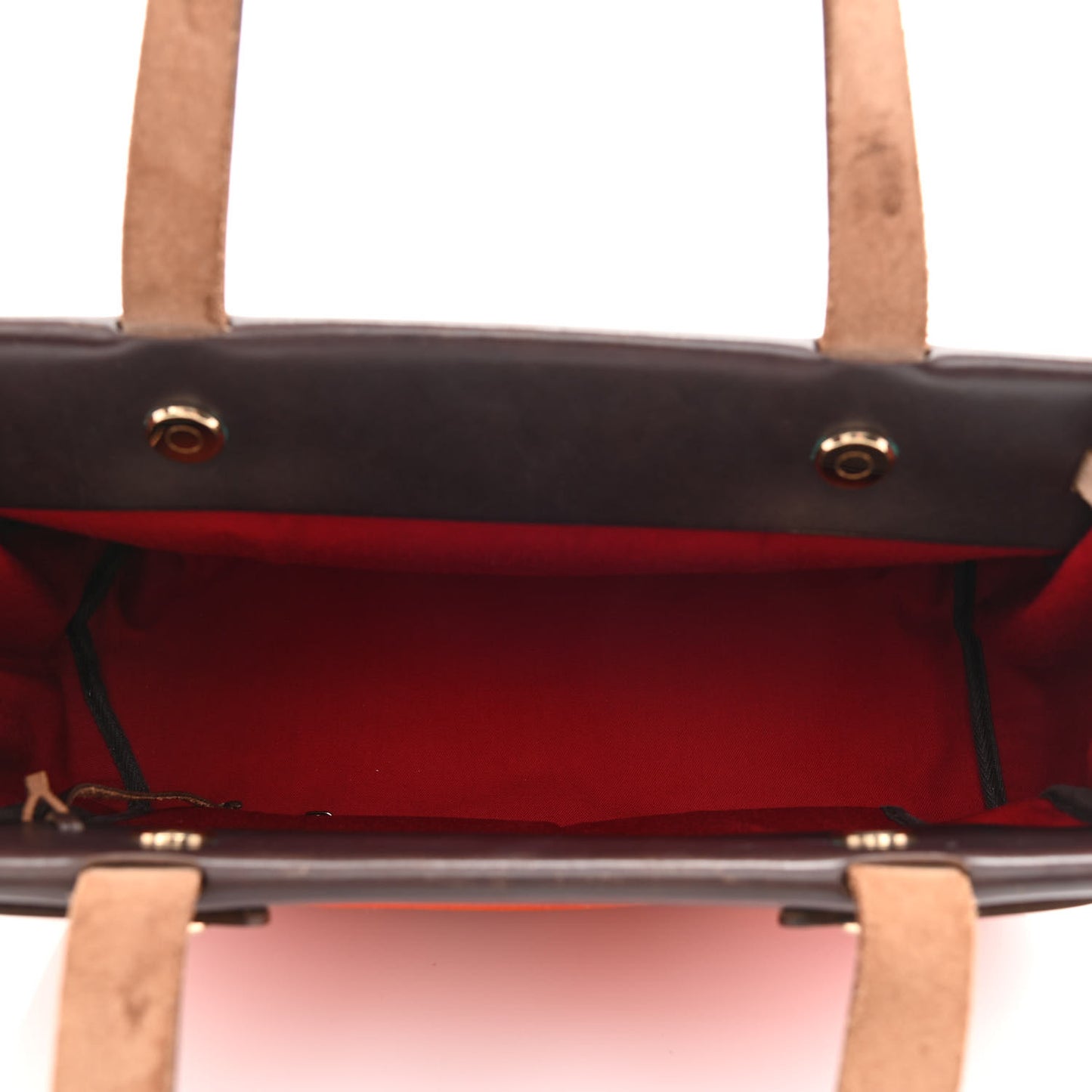 Toile Vache Calfskin Herbag Cabas PM Orange Red