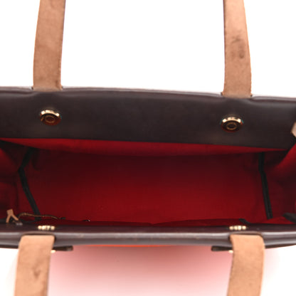 Hermes Toile Vache Calfskin Herbag Cabas PM Orange Red 6 of 19