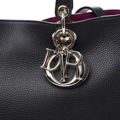 Christian Dior Bullcalf Medium Diorissimo Tote Black Rose Indien 9 of 9
