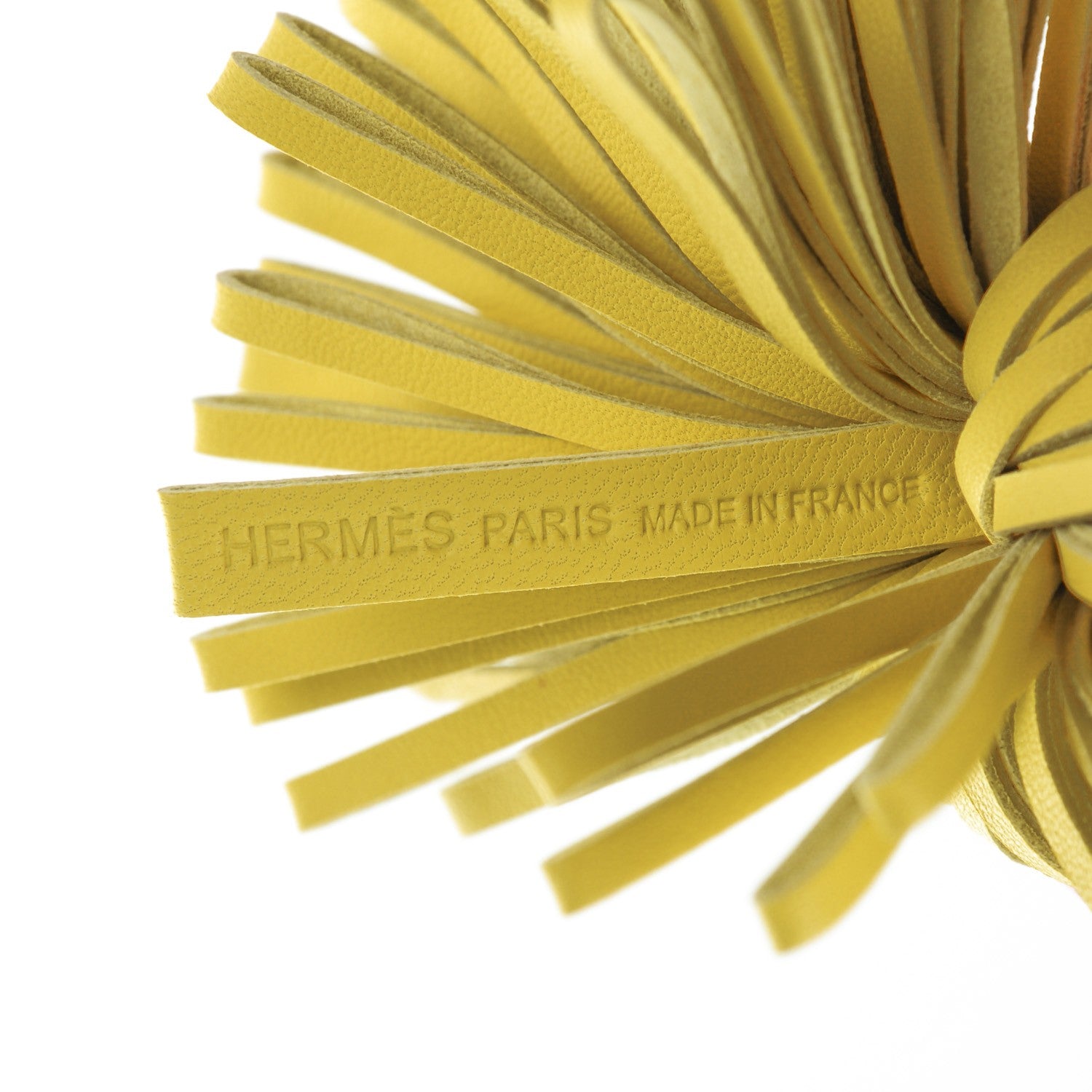 Hermes Lambskin Carmen Tassel Key Holder Soufre 4 of 4