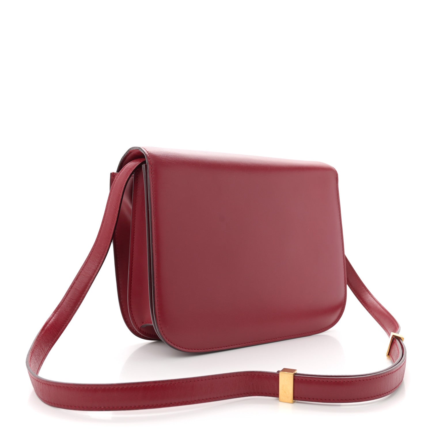 Celine Box Calfskin Medium Classic Box Flap Bag Burgundy 3 of 13