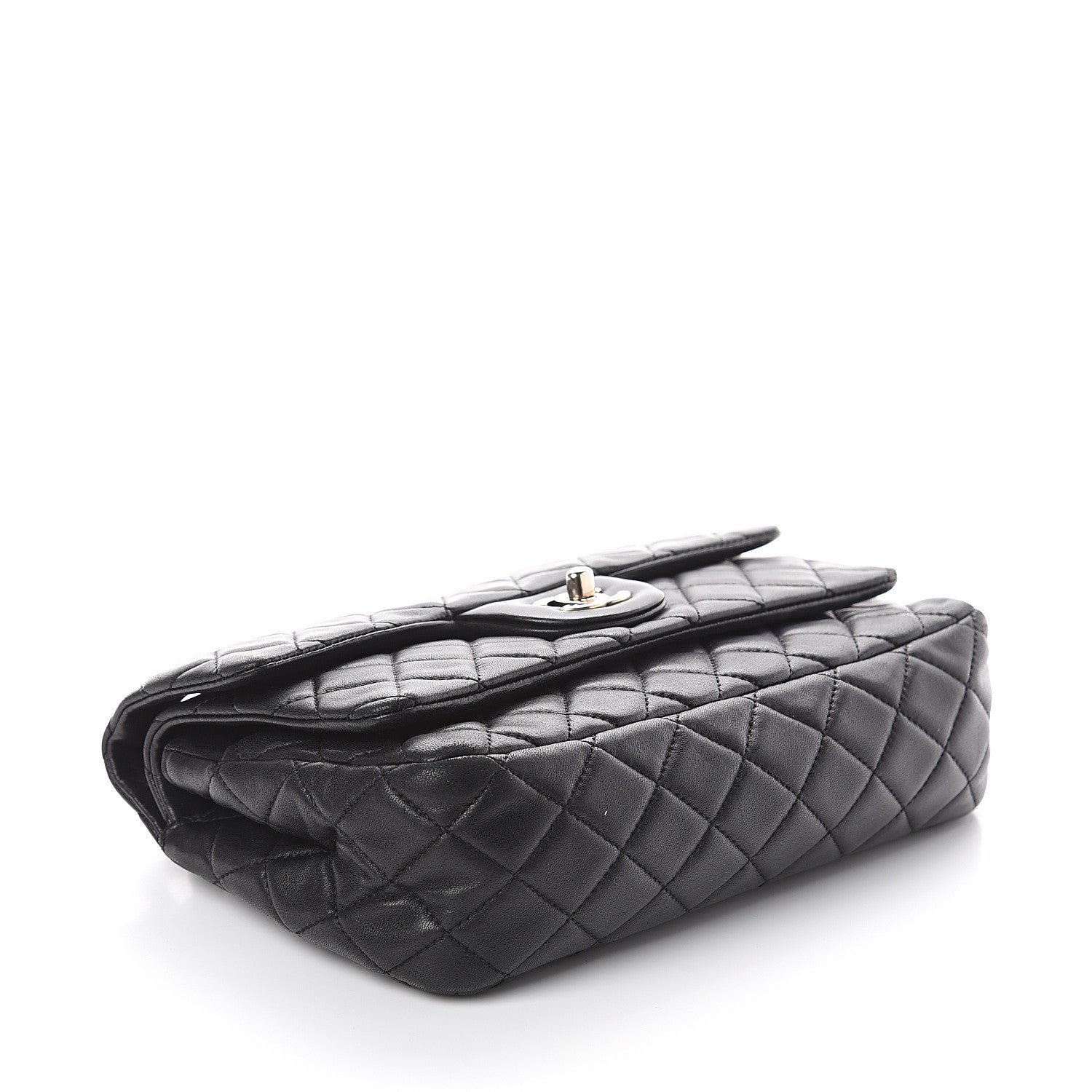 Chanel Lambskin Quilted Medium Double Flap Black 3 of 9