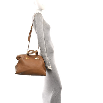 Fendi Vitello Dolce Marmol Large Chameleon Tote Camel 2 of 10