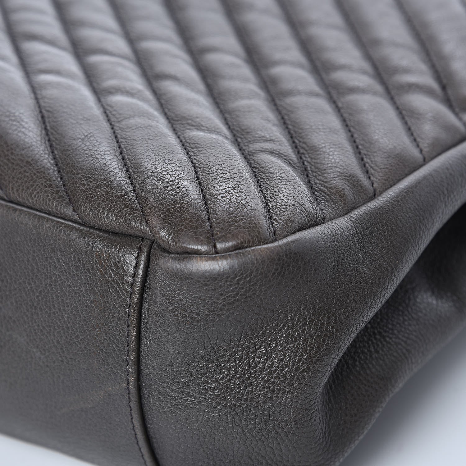 Saint Laurent Sheepskin Matelasse Chevron Monogram Large College Satchel Dark Anthracite 14 of 16