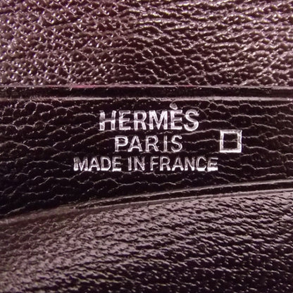 Hermes Crocodile Bearn Bi-Fold Wallet Brown 7 of 10
