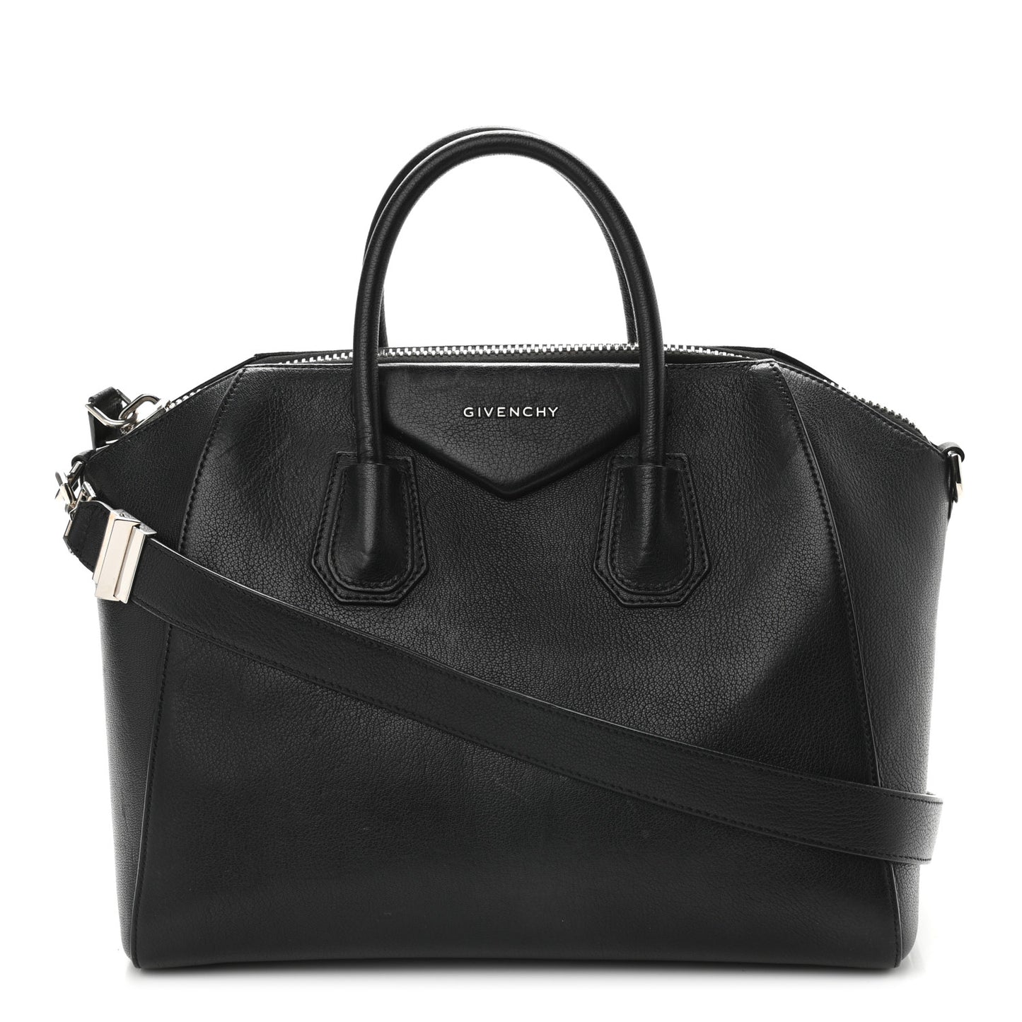 Sugar Goatskin Medium Antigona Black