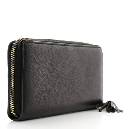 Gucci Pebbled Calfskin Soho Zip Around Wallet Black 3 of 8