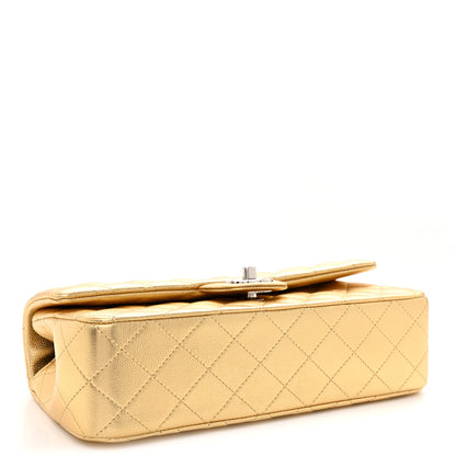 Chanel Metallic Caviar Quilted Top Handle East West Flap Gold 4 of 12