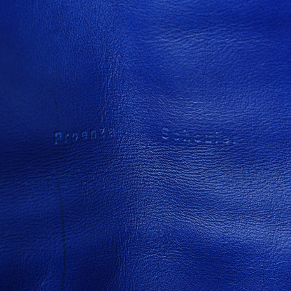 Proenza Schouler Canvas Carpet Print Lambskin Small Lunch Bag Clutch Charcoal Electric Blue 6 of 12