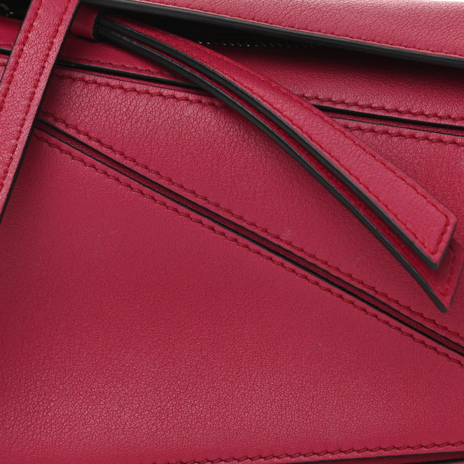 Loewe Calfskin Mini Puzzle Bag Raspberry 8 of 12
