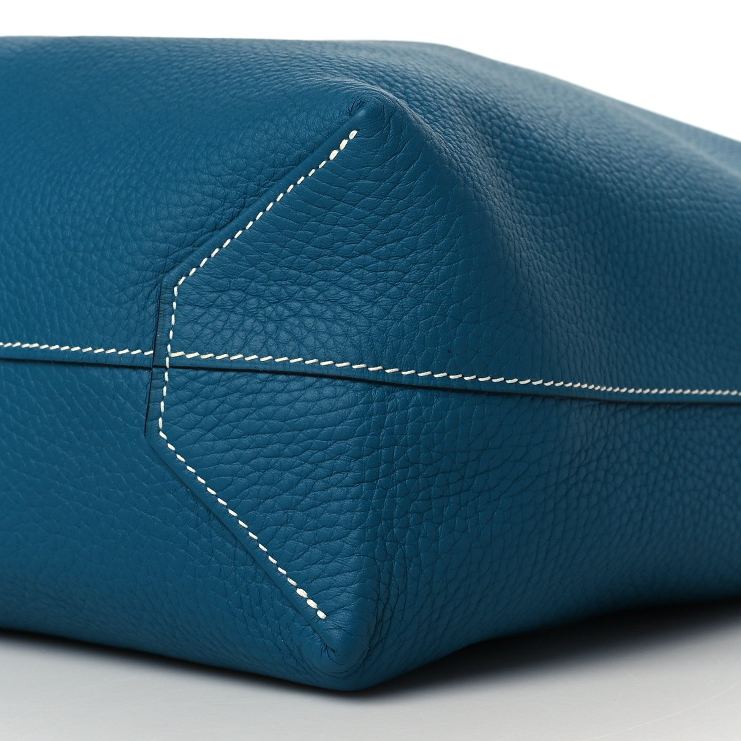 Hermes Taurillon Clemence Double Sens 45 Reversible Tote Bleu Izmir Bleu Saphir 15 of 15