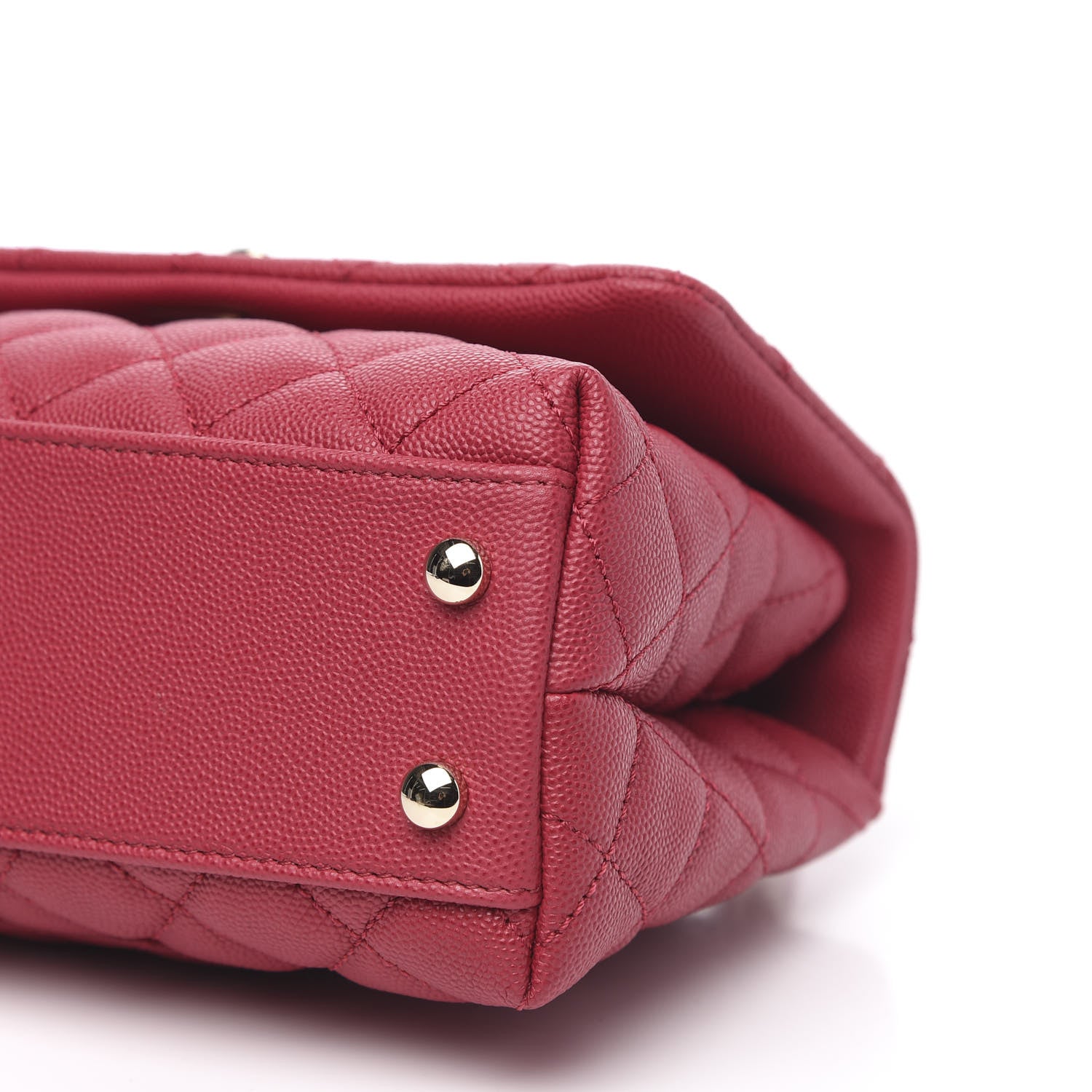 Chanel Caviar Quilted Mini Coco Handle Flap Fuchsia 9 of 10
