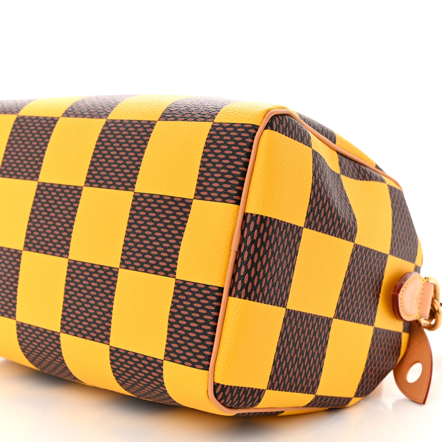 Damier Pop Speedy Bandouliere 25 Jaune Mat