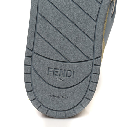Fendi Suede Vitello Fendi Match Low Top Sneakers 41 Straw Azzurro Poison Connecticut 7 of 10