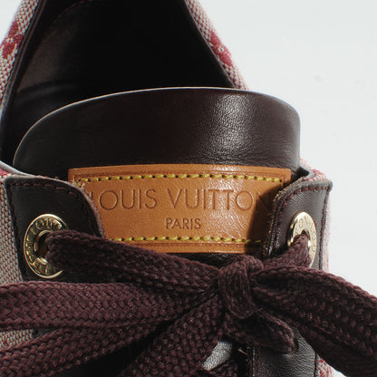 Louis Vuitton Mini Lin Monogram Sneakers Tennis Shoes 39 Cherry 4 of 7