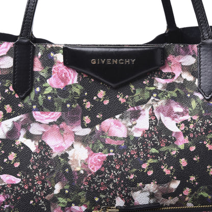 Givenchy Textured Coated Canvas Roses Camouflage Print Large Antigona Tote Black 10 of 10
