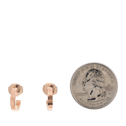 Cartier 18K Pink Gold Small LOVE Hoop Earrings 2 of 6