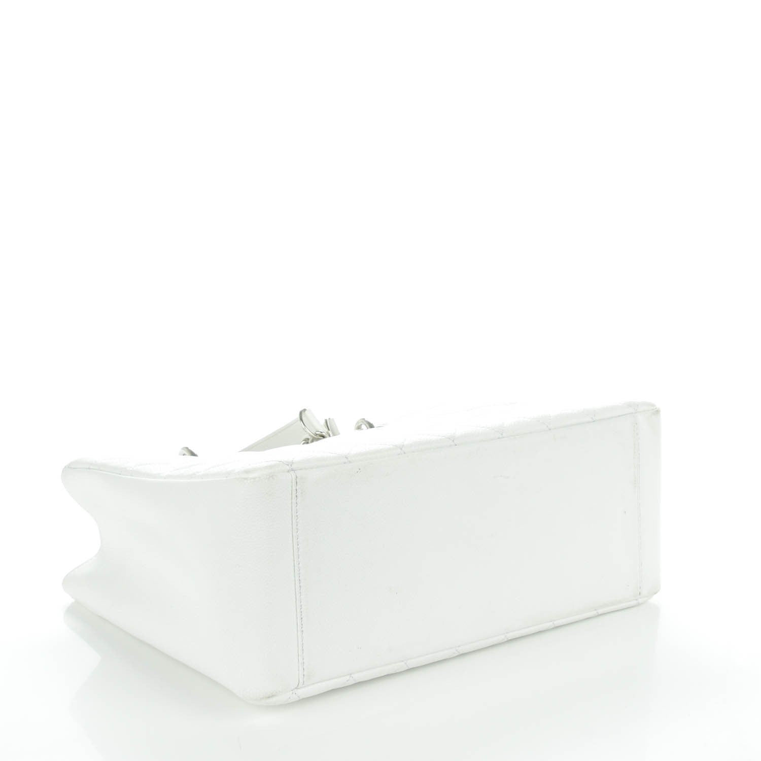 Chanel Caviar Quilted Grand Shopping Tote GST White 4 of 8