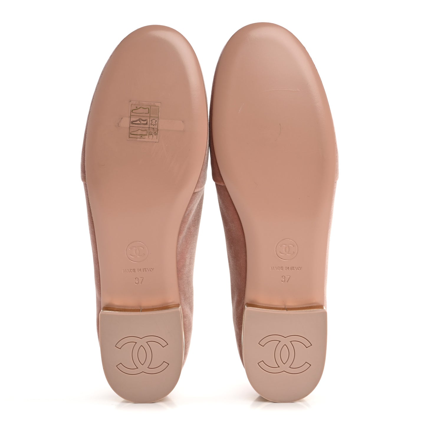 Velvet CC Moccasin Loafers 37 Light Pink