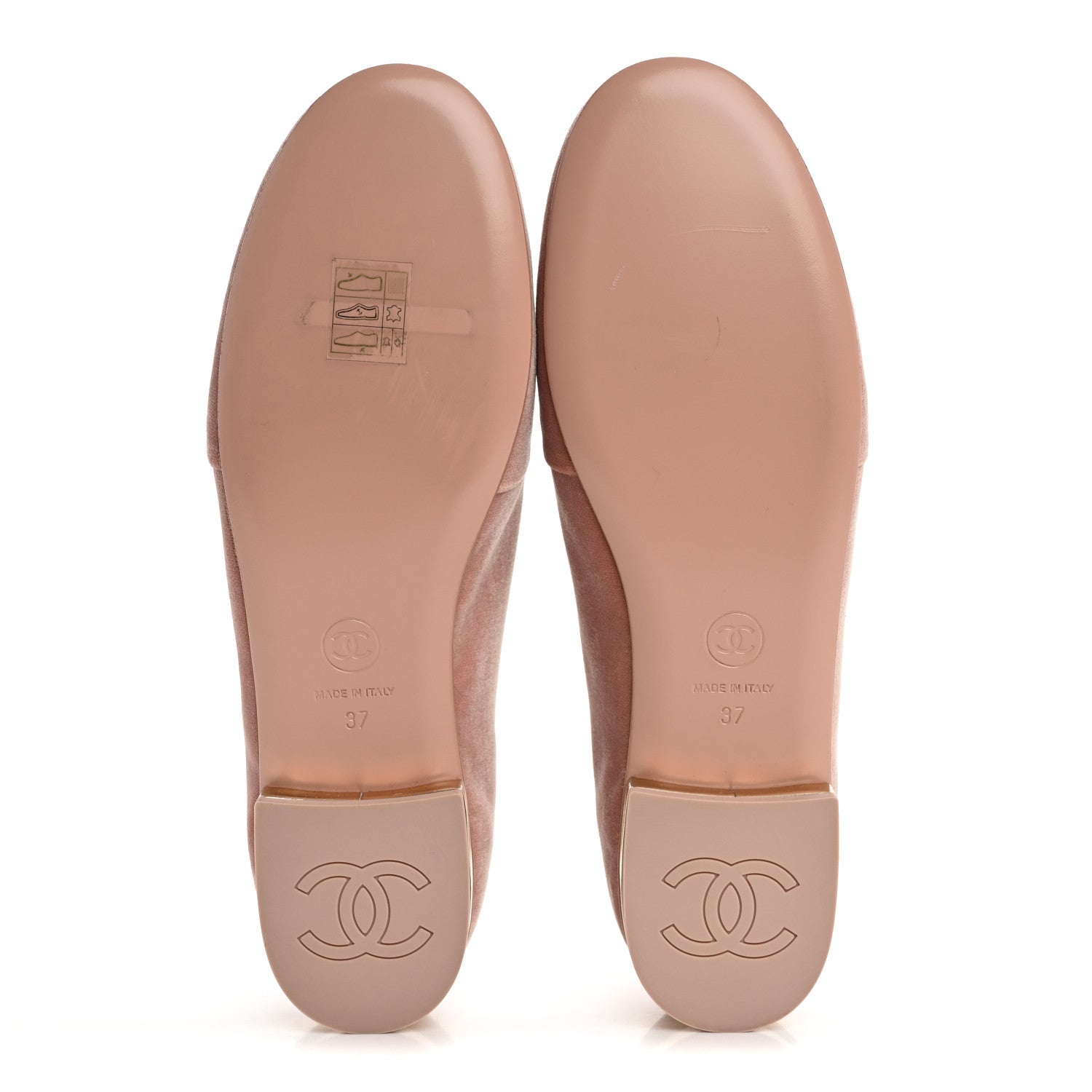 Chanel Velvet CC Moccasin Loafers 37 Light Pink 6 of 10
