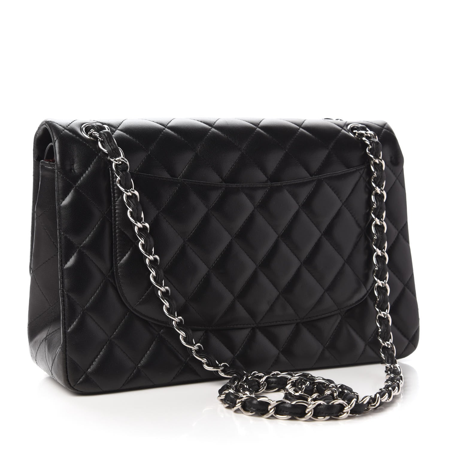 Chanel Lambskin Quilted Jumbo Double Flap Black 3 of 11