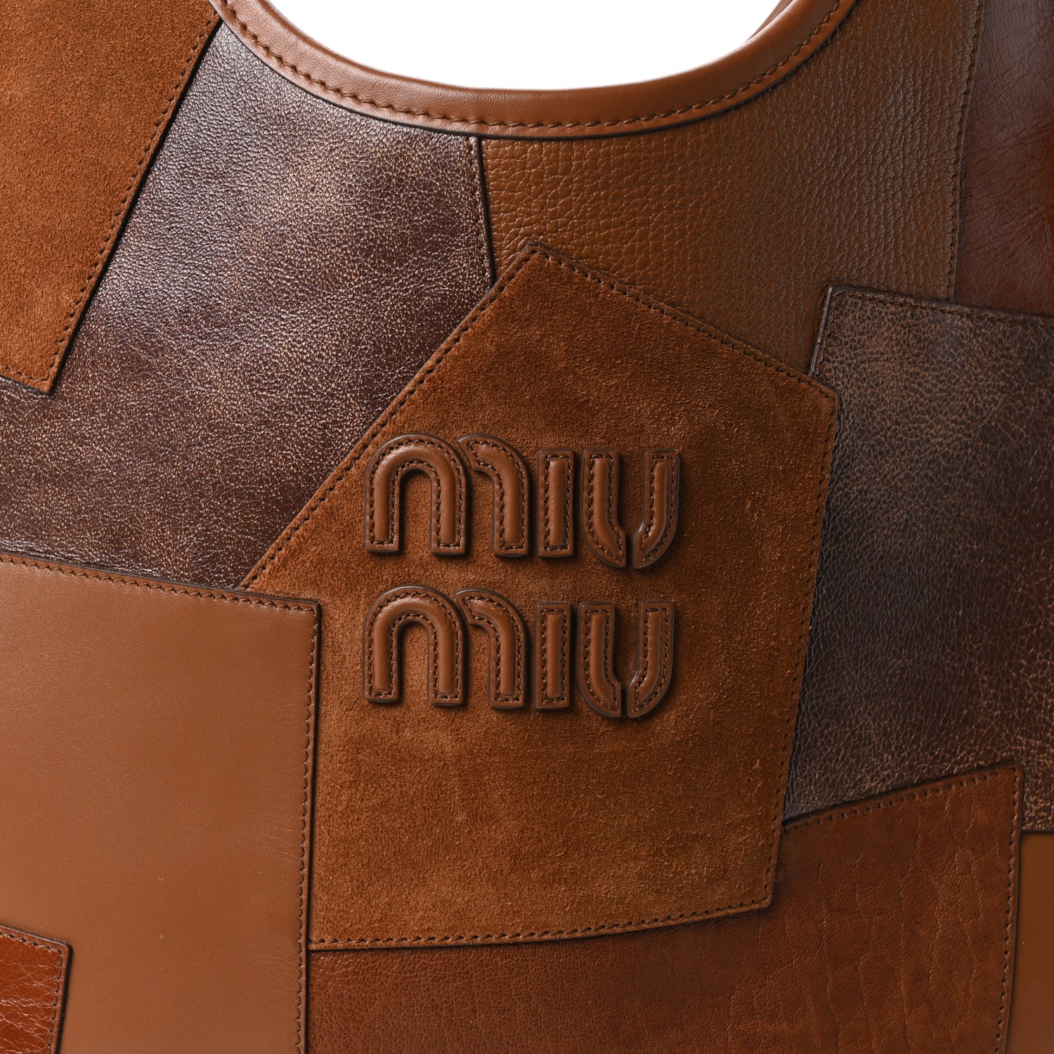 Miu Miu Nappa Patchwork Ivy Bag Cognac 6 of 8