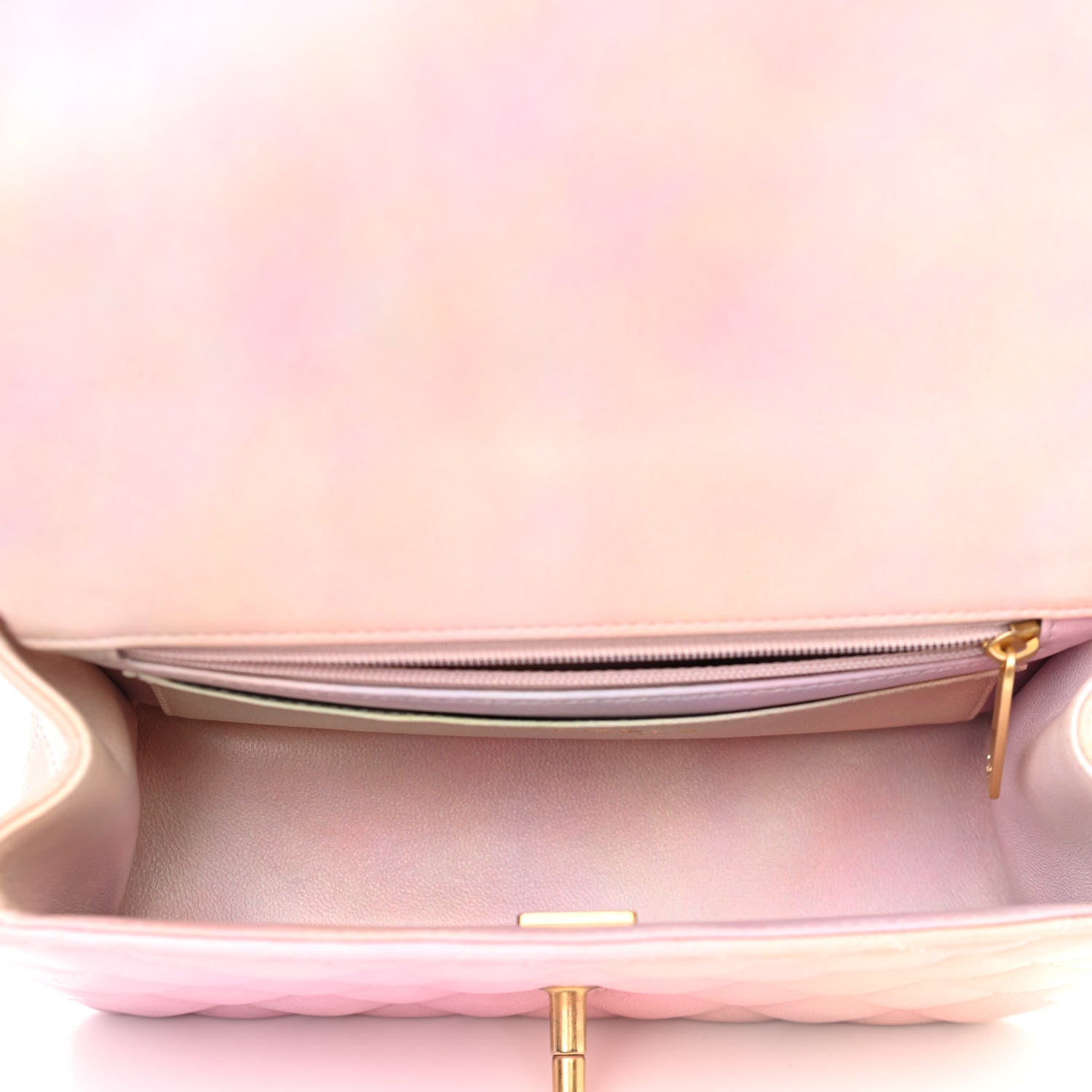 Chanel Lambskin Quilted Ombre Mini Top Handle Rectangular Flap Pink Multicolor 5 of 10