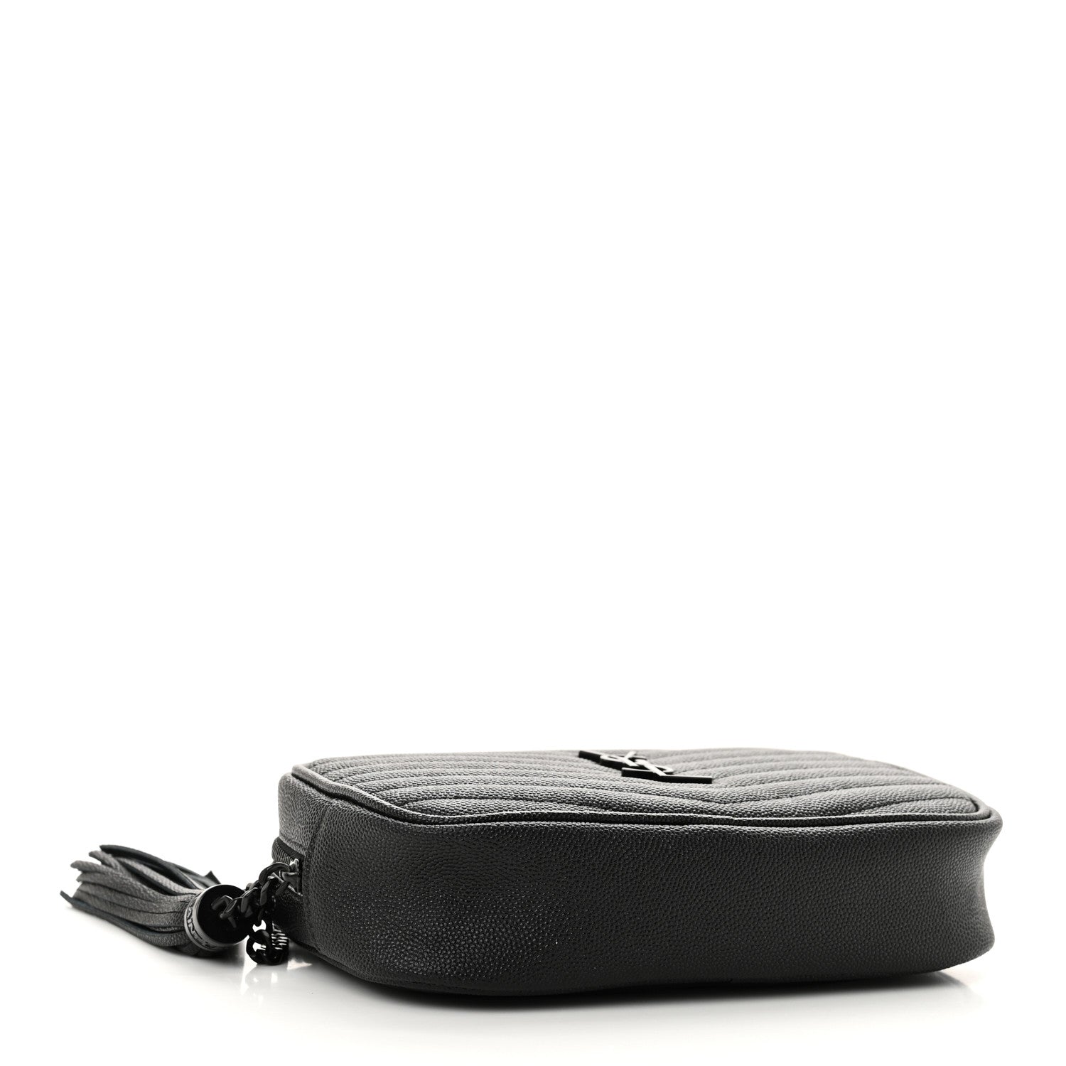 Saint Laurent Grain De Poudre Matelasse Monochrome Monogram Mini Lou Camera Bag Black 4 of 9