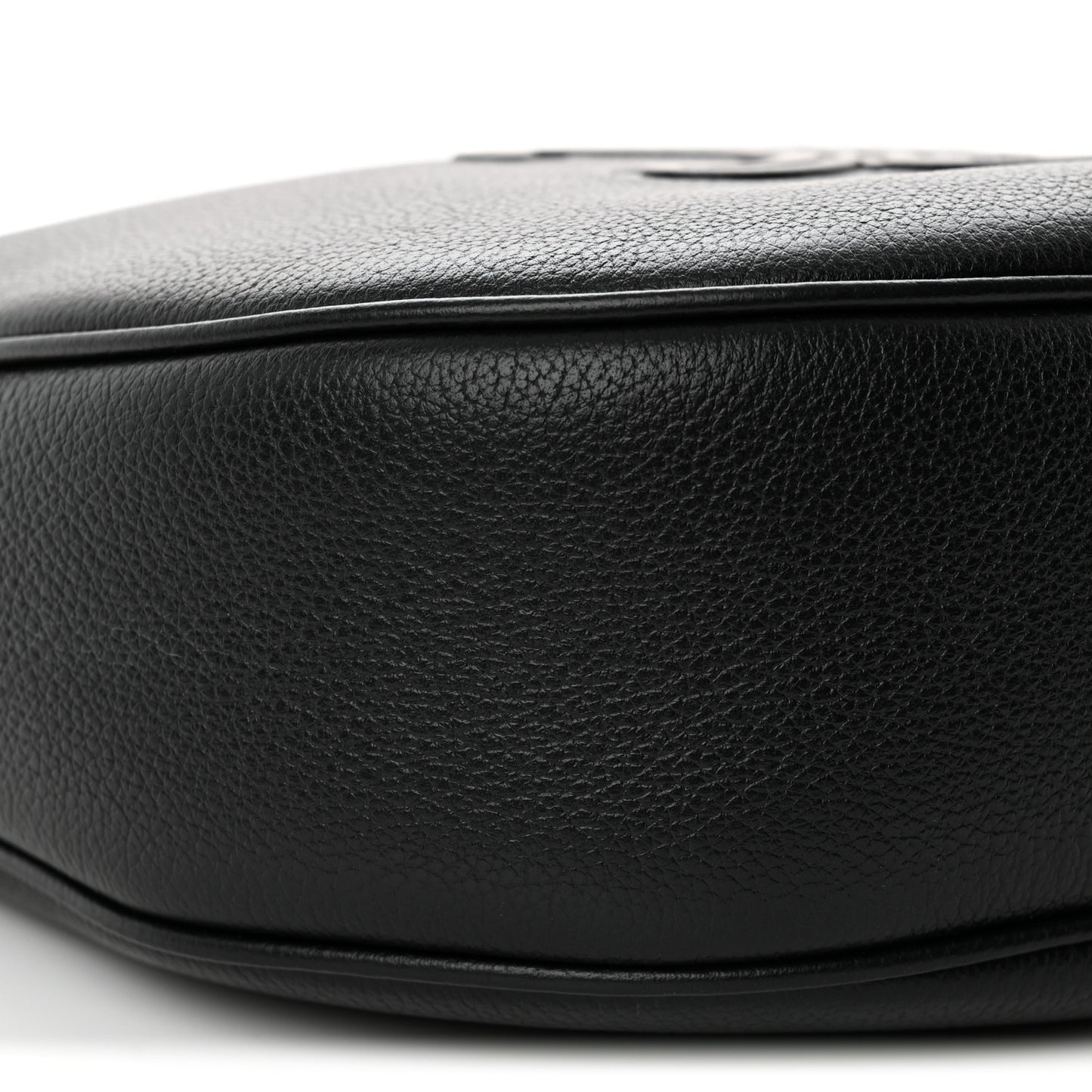 Supple Calfskin Cuir Triomphe Small Heloise Shoulder Bag Black