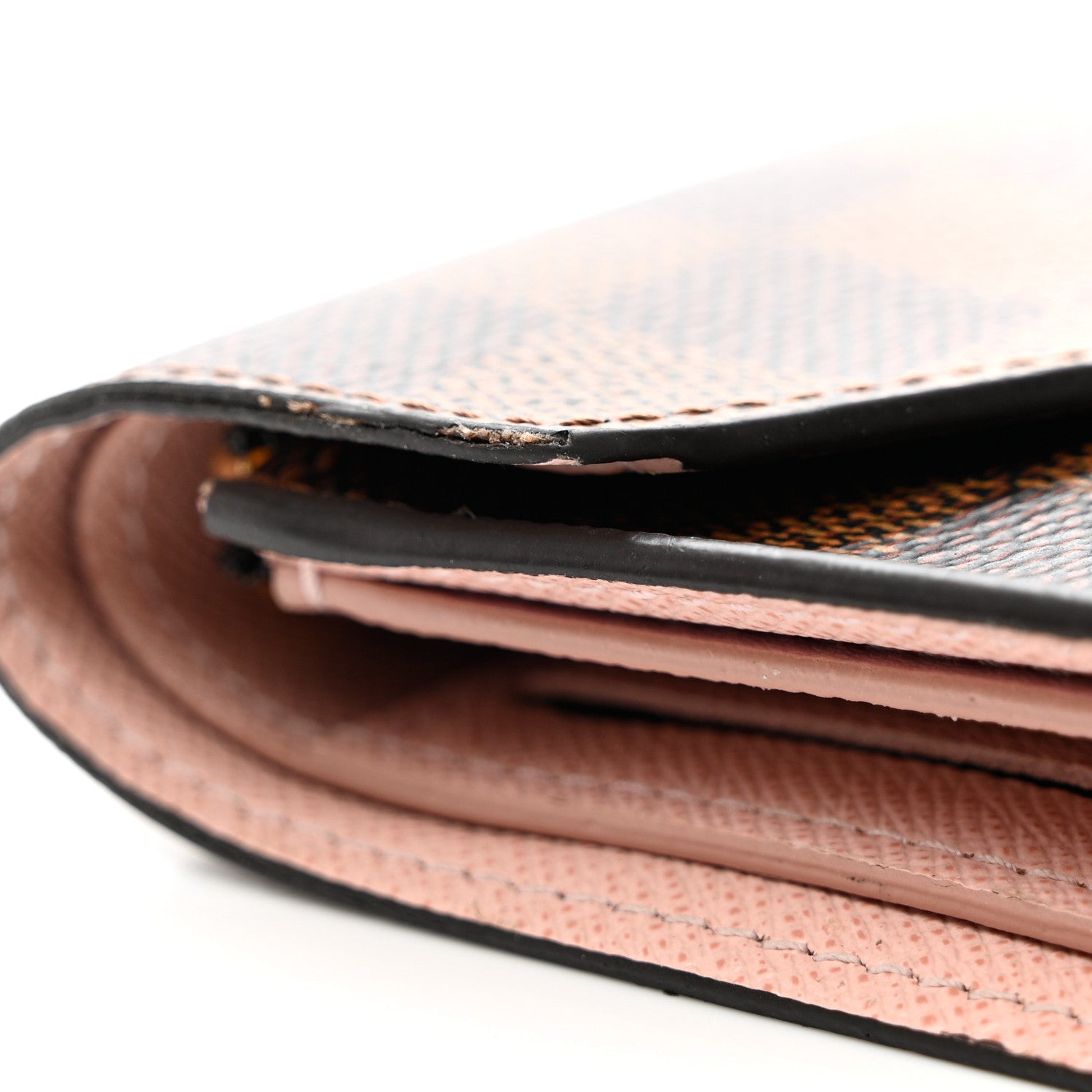 Louis Vuitton Damier Ebene Victorine Wallet Rose Ballerine 8 of 9