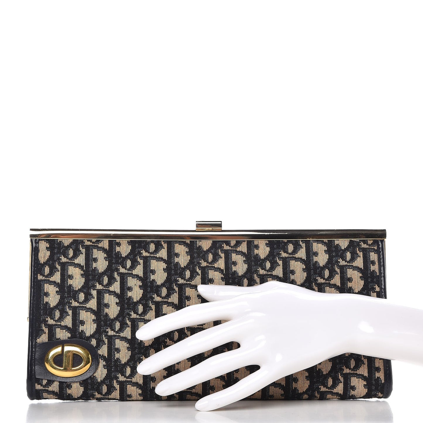 Monogram Clutch Navy Blue