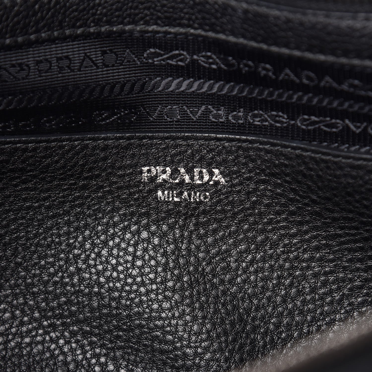 Prada Vitello Daino Tote Black 8 of 10