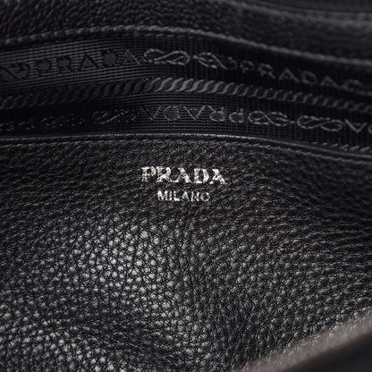 Prada Vitello Daino Tote Black 8 of 10