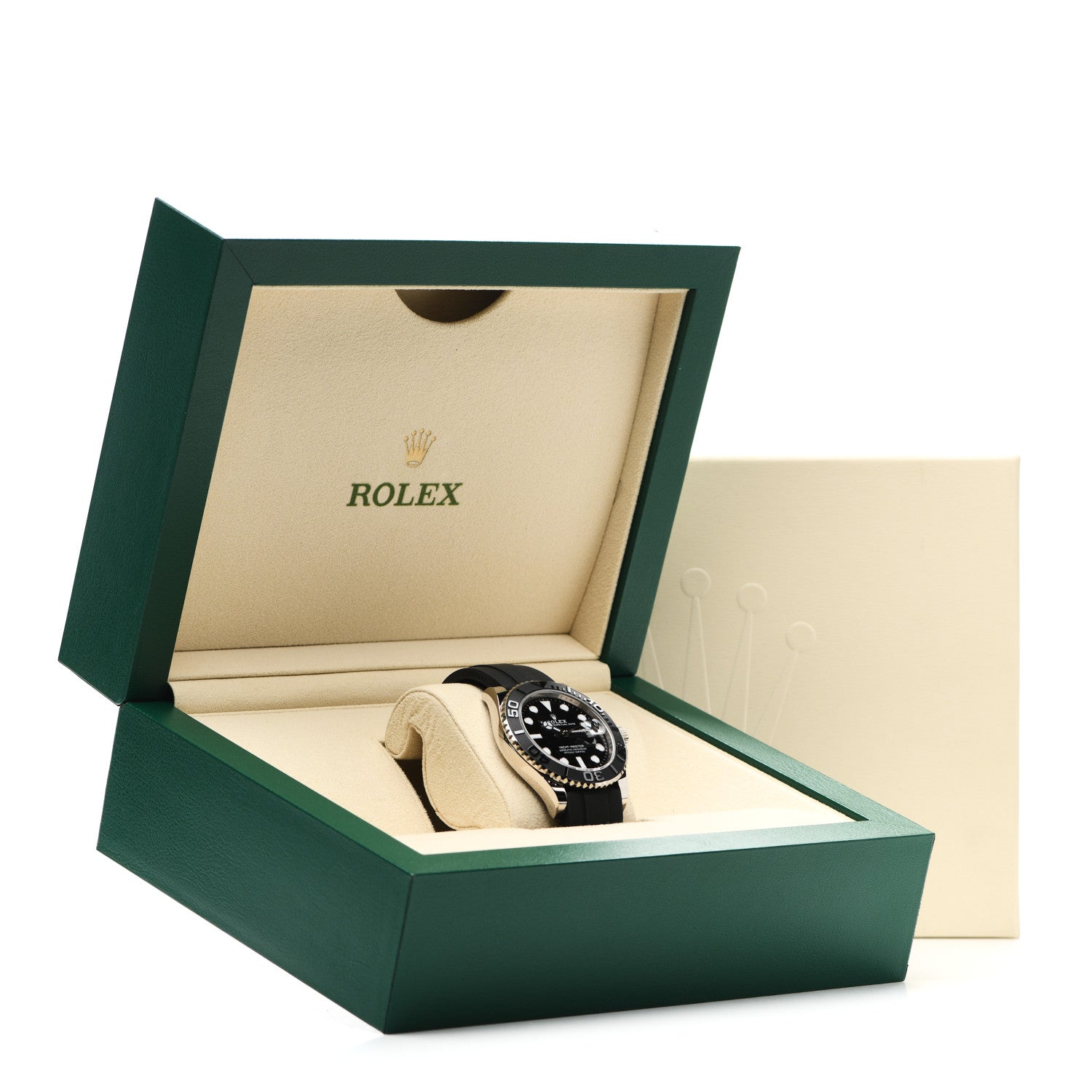 Rolex 18K White Gold Oysterflex 42mm Oyster Perpetual Date Yacht-Master Watch Black 226659 5 of 5