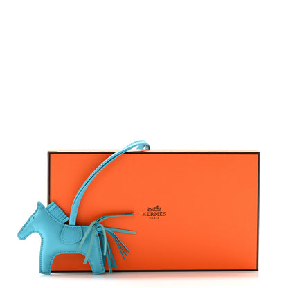 Hermes Milo Lambskin Grigri Rodeo Horse Bag Charm PM Bleu Azteque 5 of 5