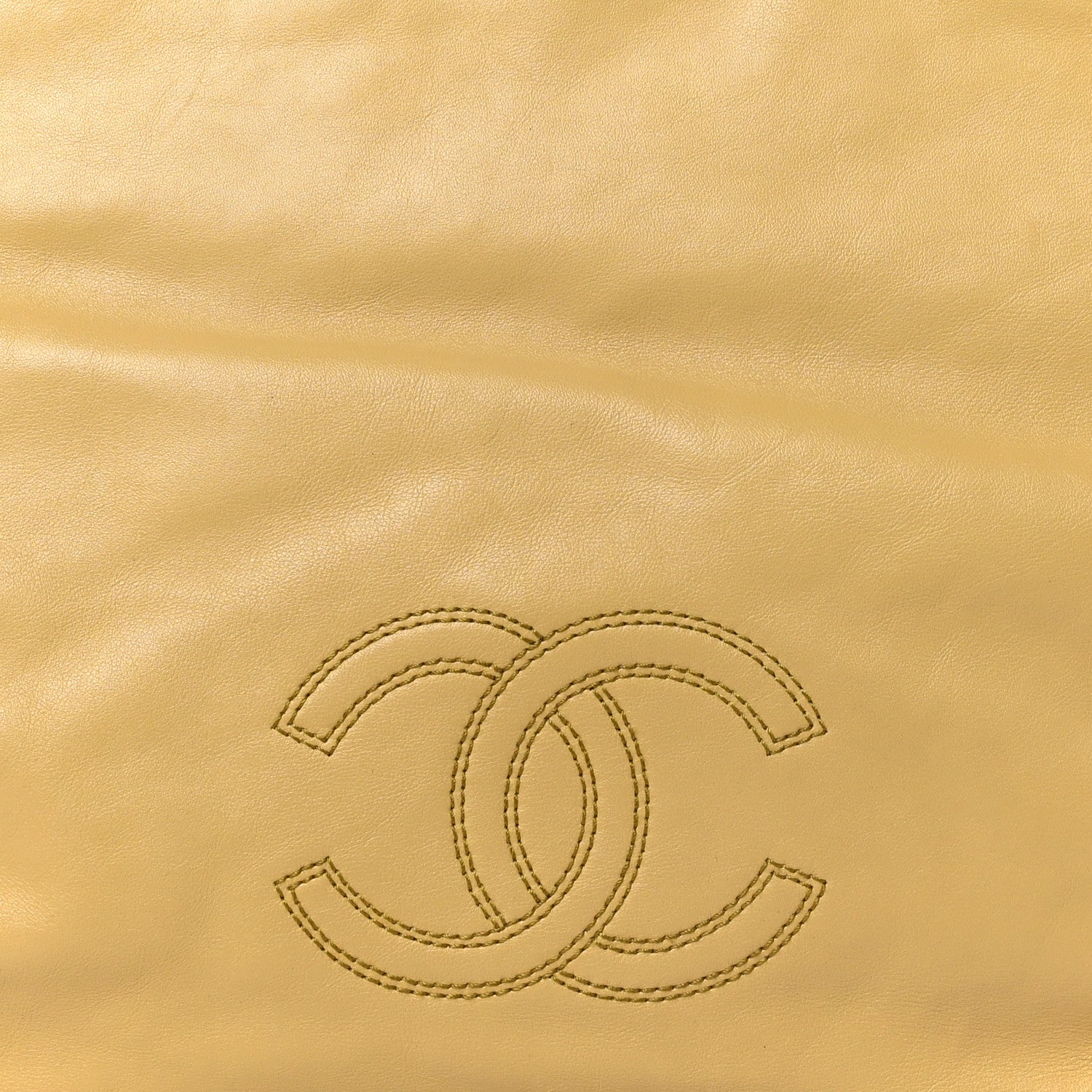 Chanel Lambskin Tortoise Handle Tote Light Yellow 8 of 10