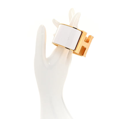 Hermes Enamel Extra Wide Clic Clac H Bracelet PM White 2 of 6