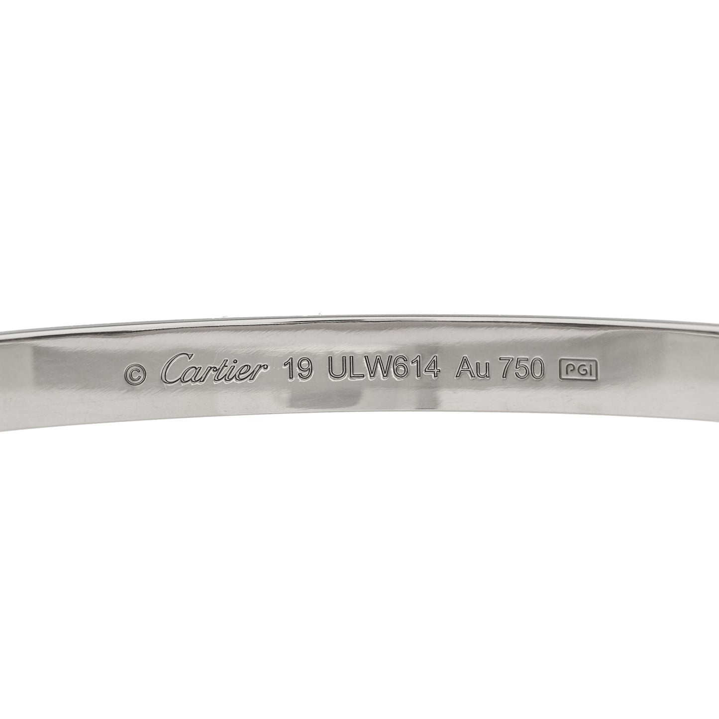 18K White Gold LOVE Bracelet 19
