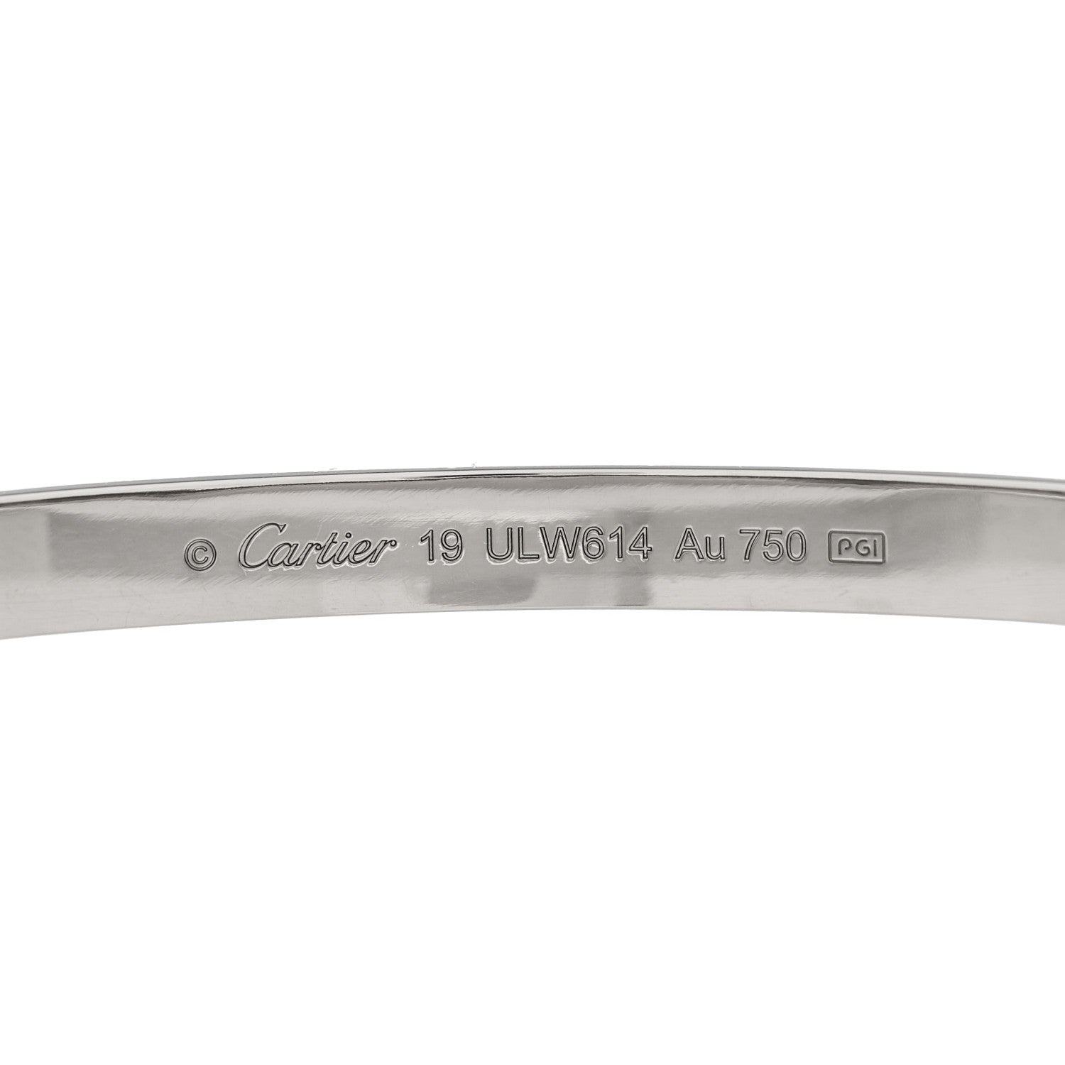 Cartier 18K White Gold LOVE Bracelet 19 3 of 9
