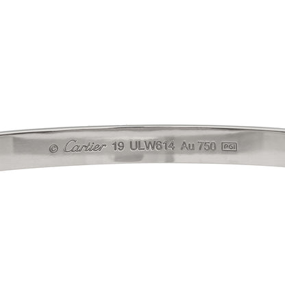 Cartier 18K White Gold LOVE Bracelet 19 3 of 9