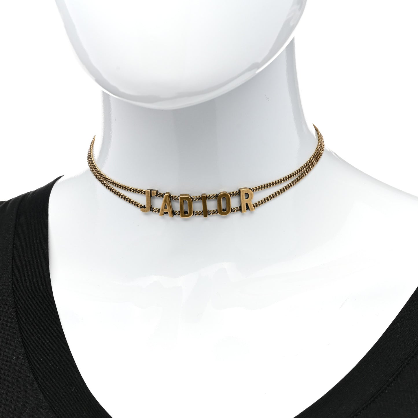 Metal J'Adior Choker Necklace Aged Gold