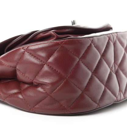 Chanel Lambskin Quilted Saddle Bag Dark Red 6 of 9
