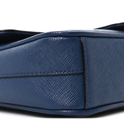 Prada Saffiano Flap Shoulder Bag Bluette 9 of 10