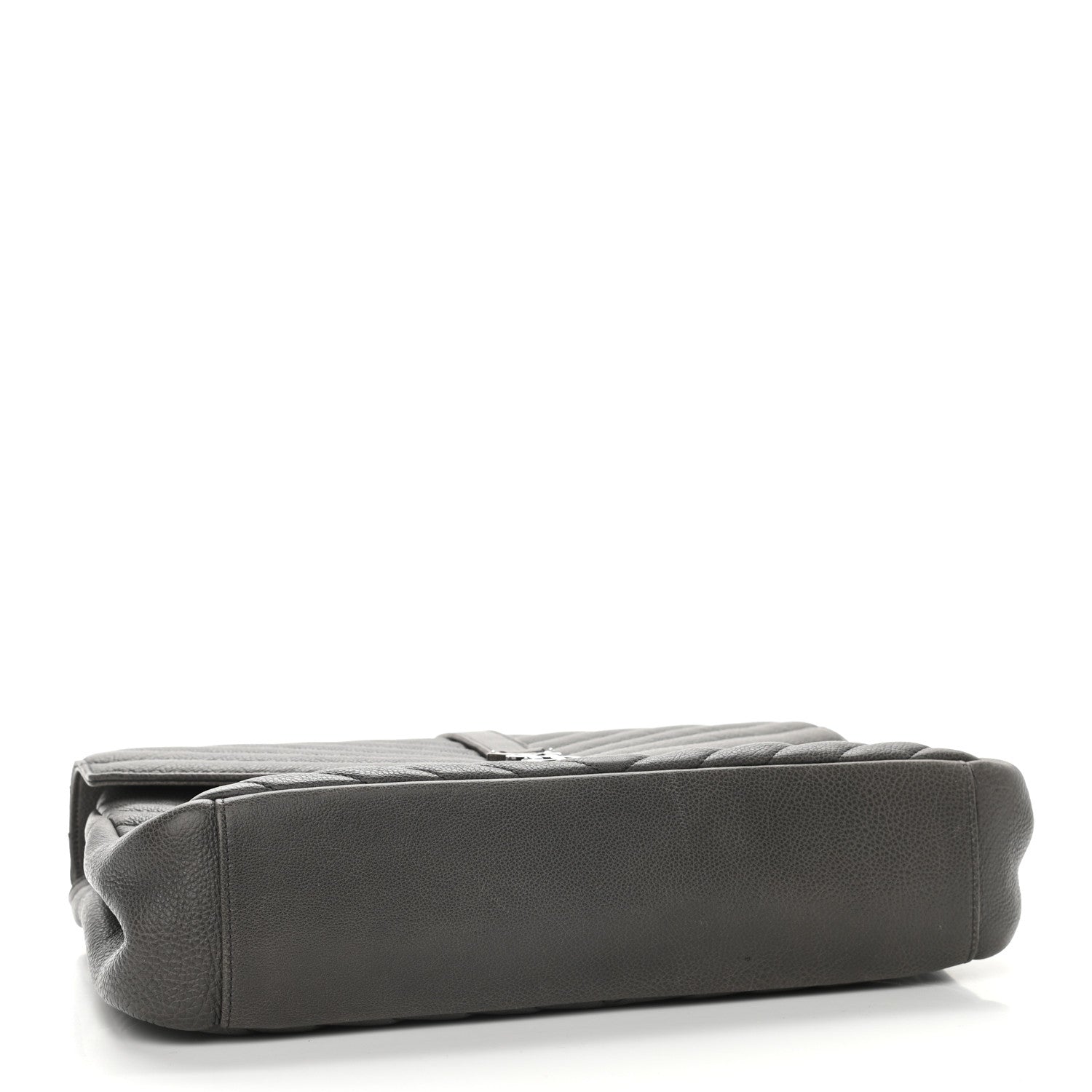 Saint Laurent Matelasse Chevron Monogram Large College Satchel Grey 4 of 9