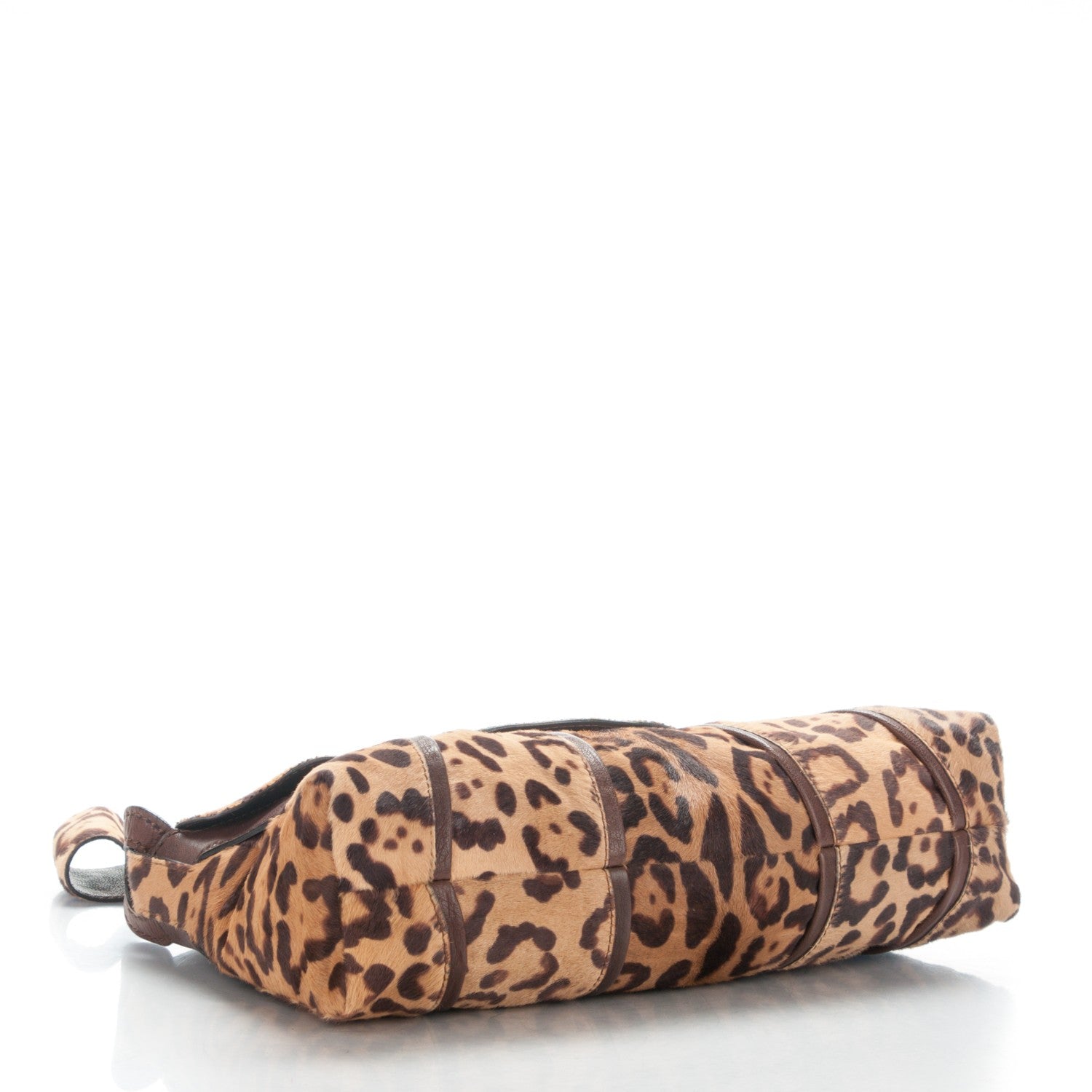 Valentino Garavani Calf Hair Leopard Print Bow Shoulder Bag Brown 4 of 7