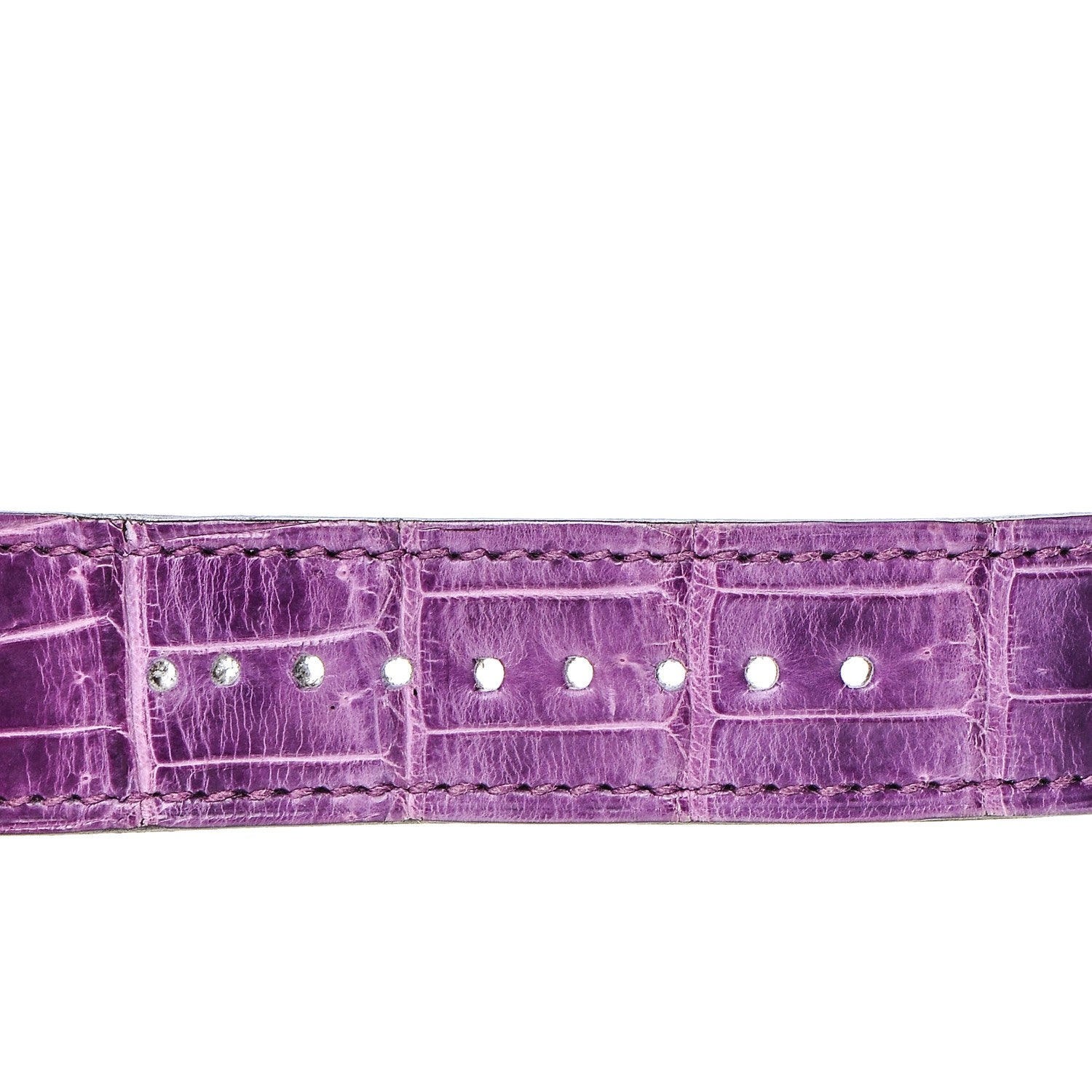 Hermes Stainless Steel Alligator Diamond Bezel 26mm Heure H Hour Quartz Watch Amethyst 10 of 11