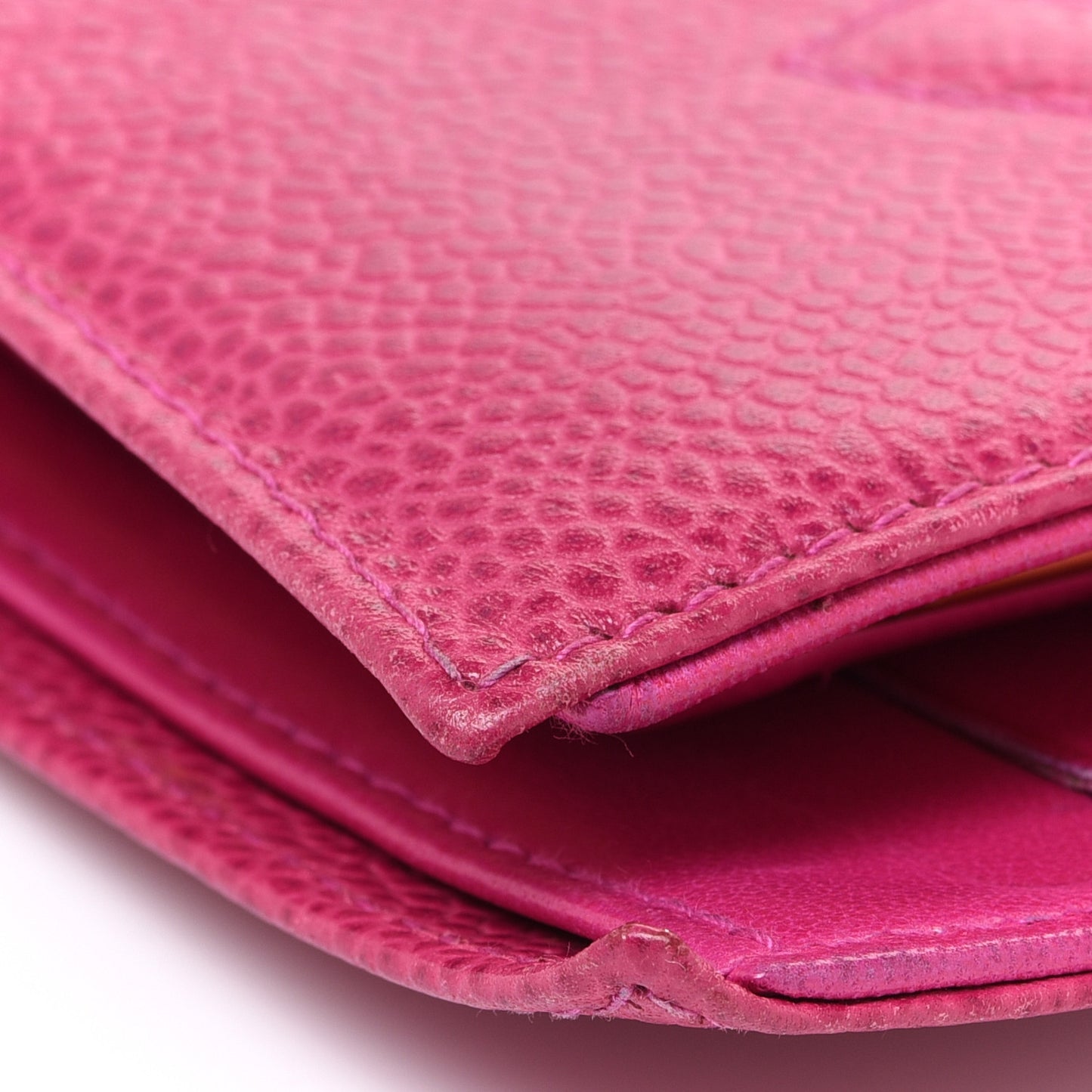 Caviar Timeless CC French Wallet Dark Pink