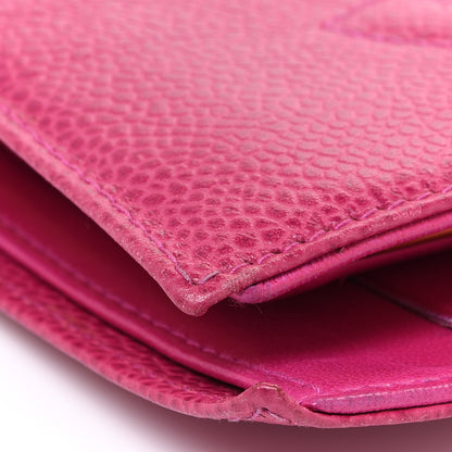 Chanel Caviar Timeless CC French Wallet Dark Pink 12 of 15